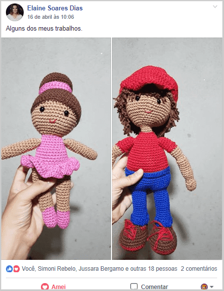 Amigurumi de casal de balé